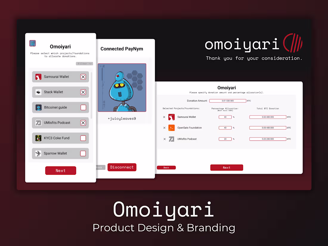 Cover image for Omoiyari - Web/Mobile Application To Make Private Contributions