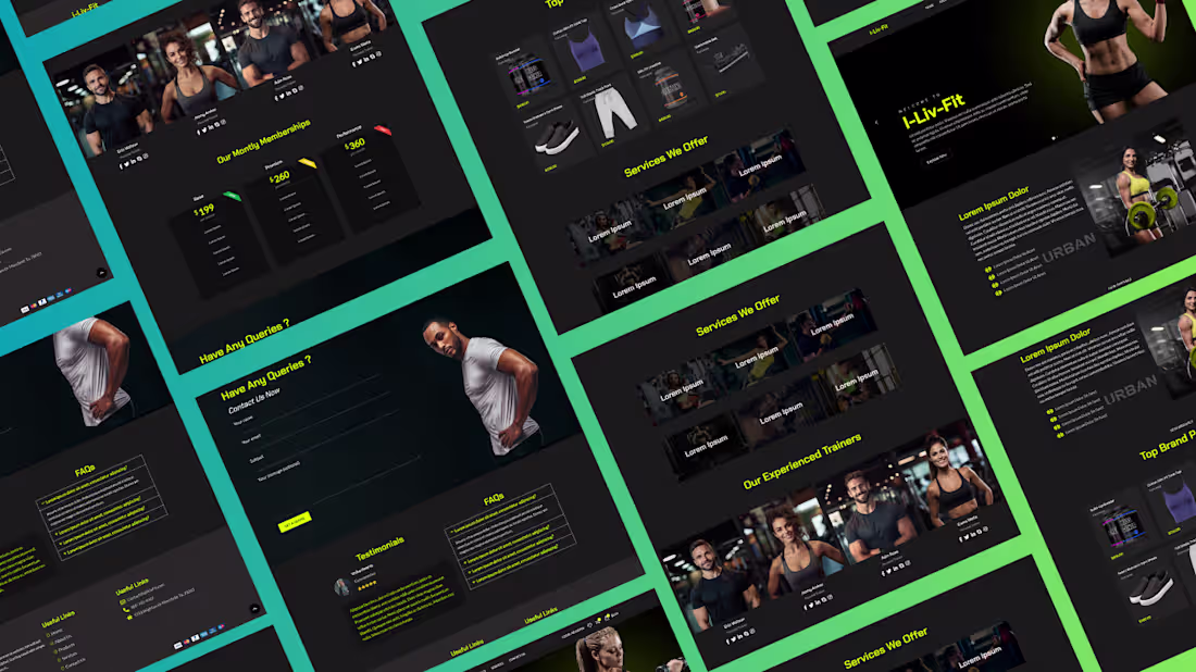 Cover image for Gym and fitness website design | Aesthetic web design