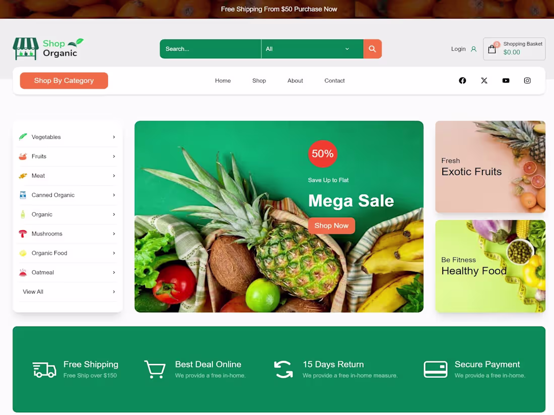 Cover image for Organic Shop