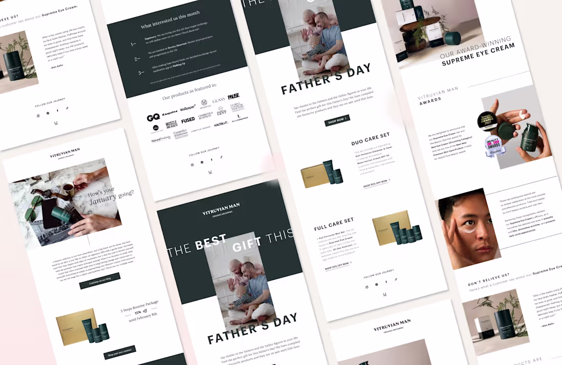 Cover image for Newsletter Design for Vitruvian Man Grooming