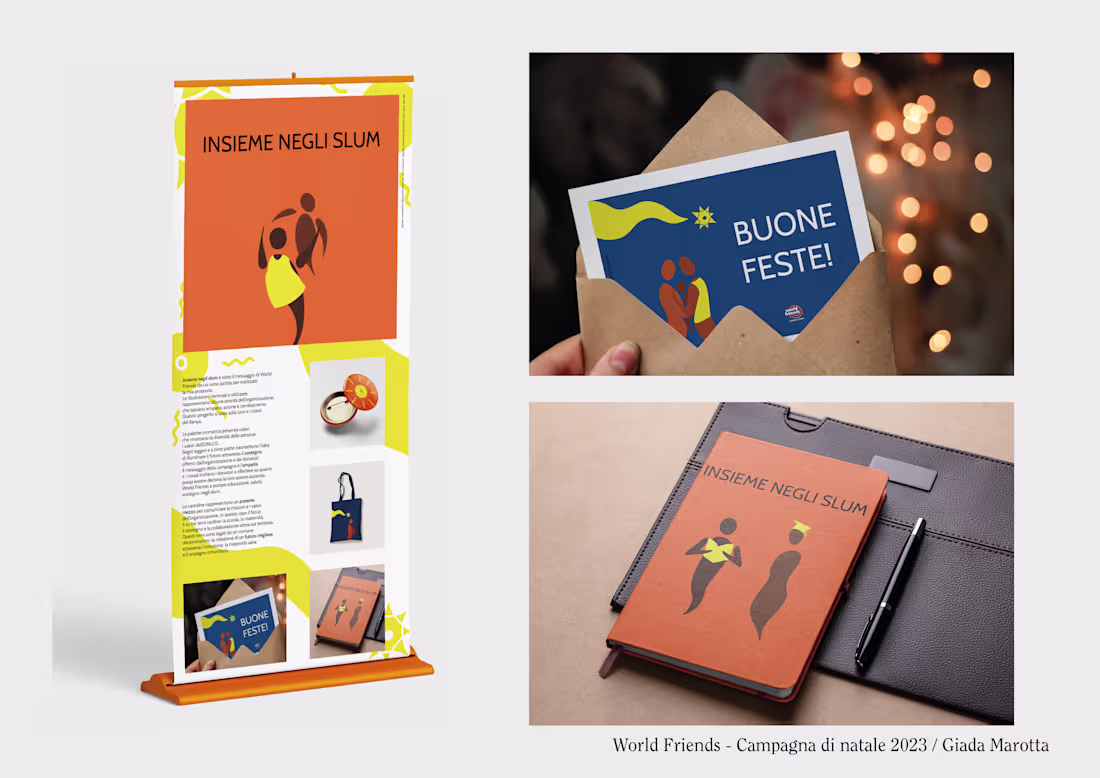 Cover image for 2023 Christmas campaign for the "World friends" ONLUS