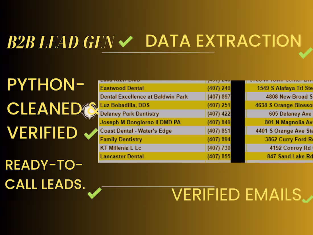 Cover image for Custom Python Lead Extraction & Verified B2B Data Lists