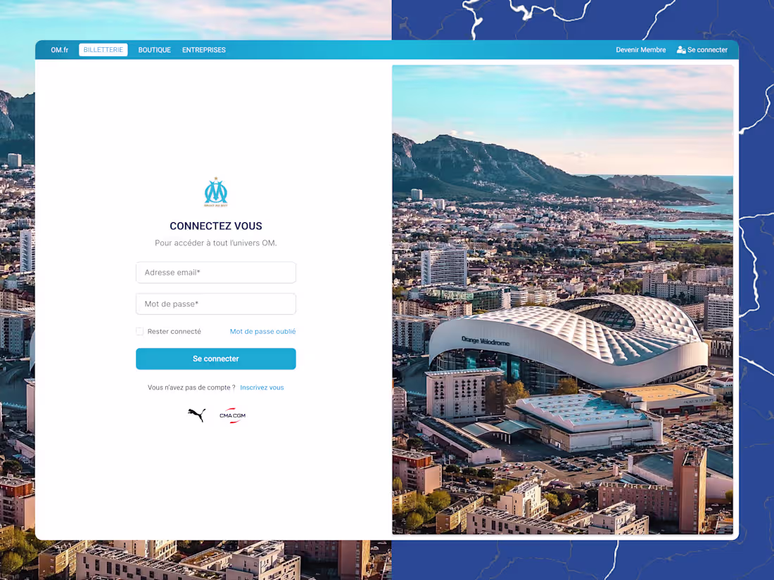 Cover image for Olympique Marseille · Football Checkout User Flow · Product & UX