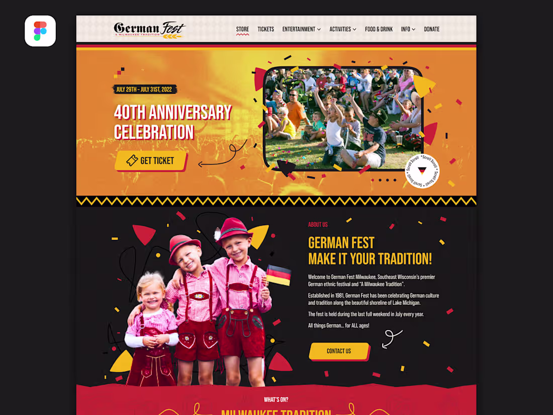 Cover image for Landing page for German Fest