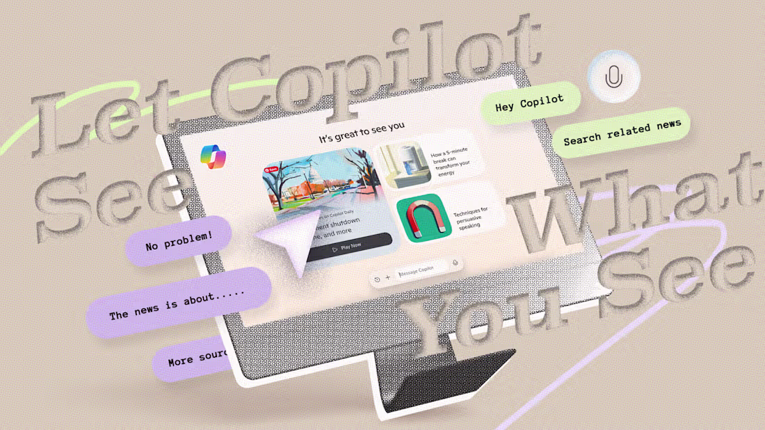 Cover image for Newsletter Graphic | Microsoft AI launches Copilot Vision