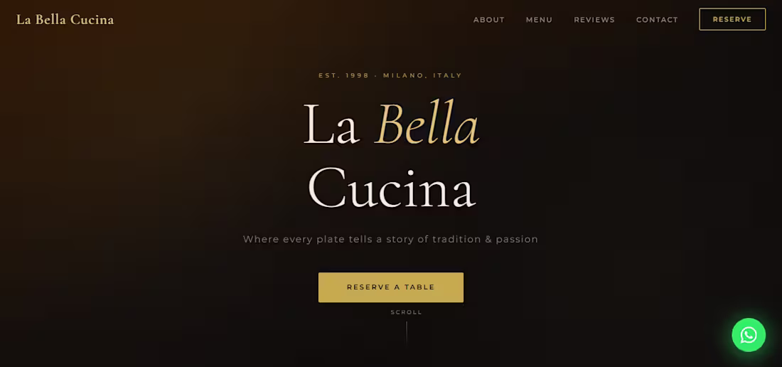 Cover image for Restaurant Landing Page — La