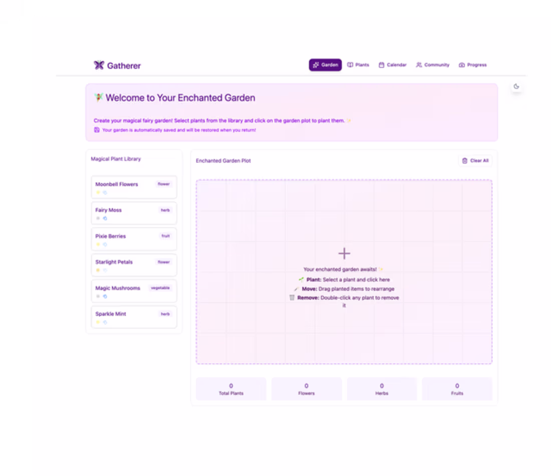 Cover image for Gatherer: Digital Urban Garden Planner