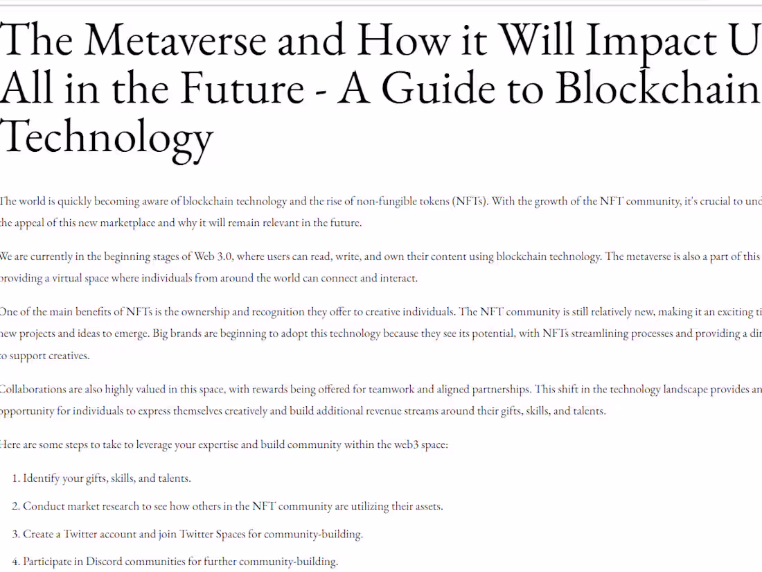 Cover image for NFT-related Copywriter