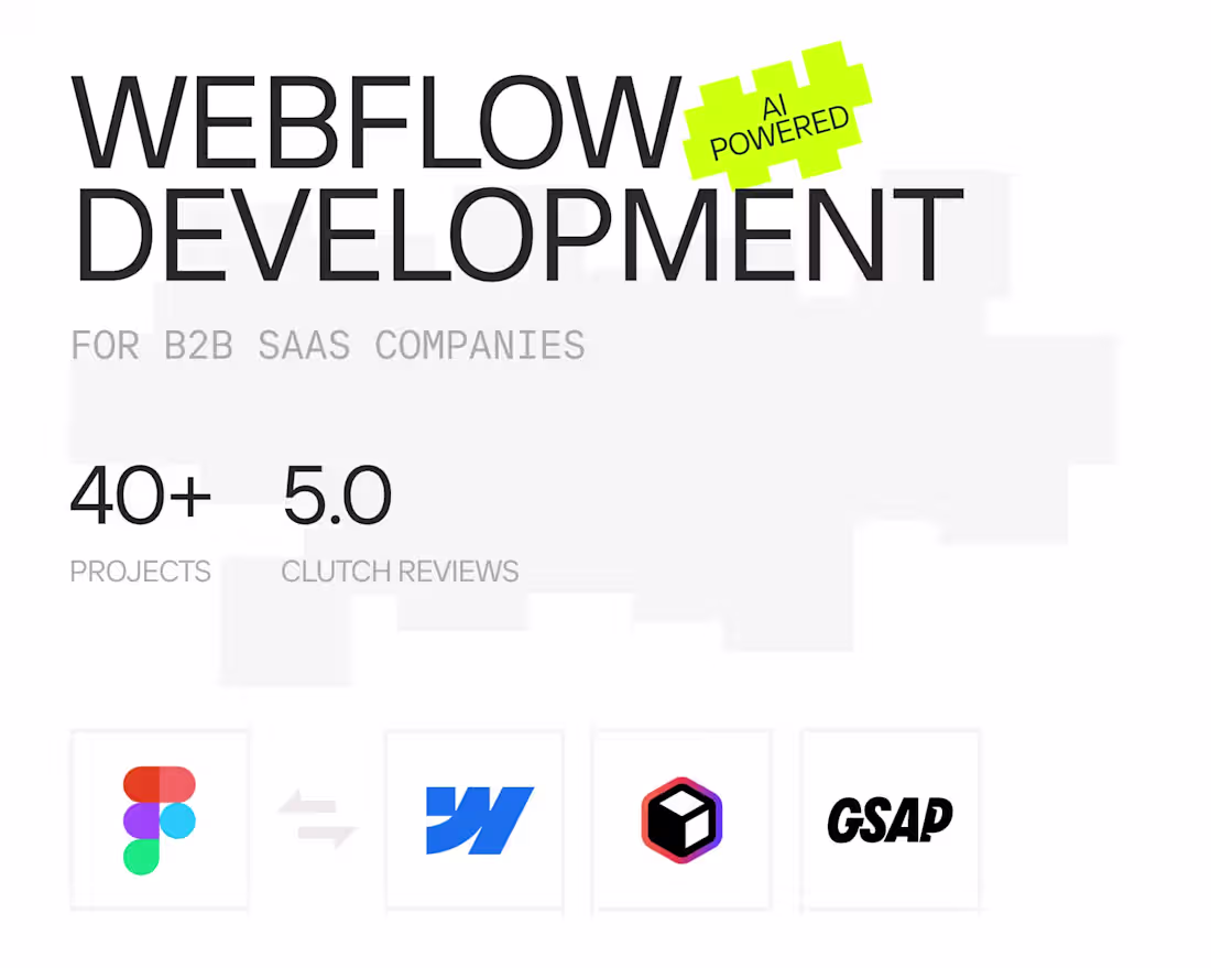 Cover image for Webflow development for b2b SaaS companies