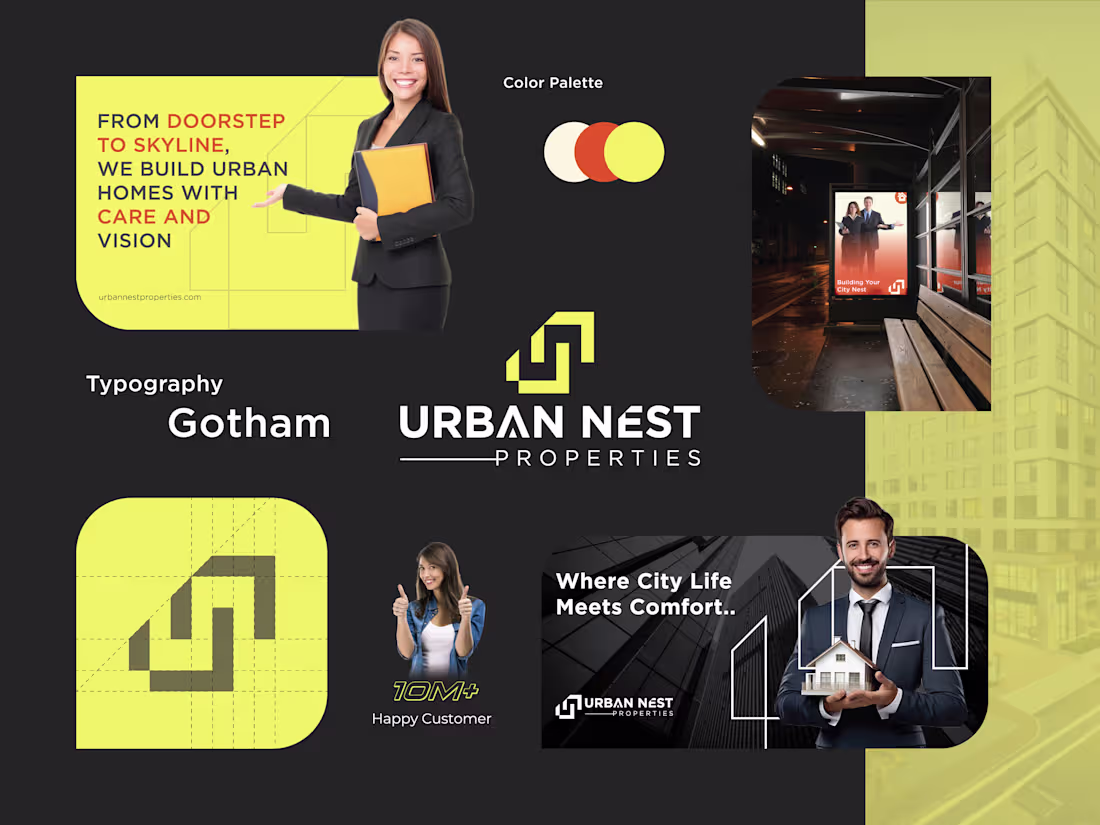 Cover image for Urban Real Estate Logo & Brand Identity:: Behance