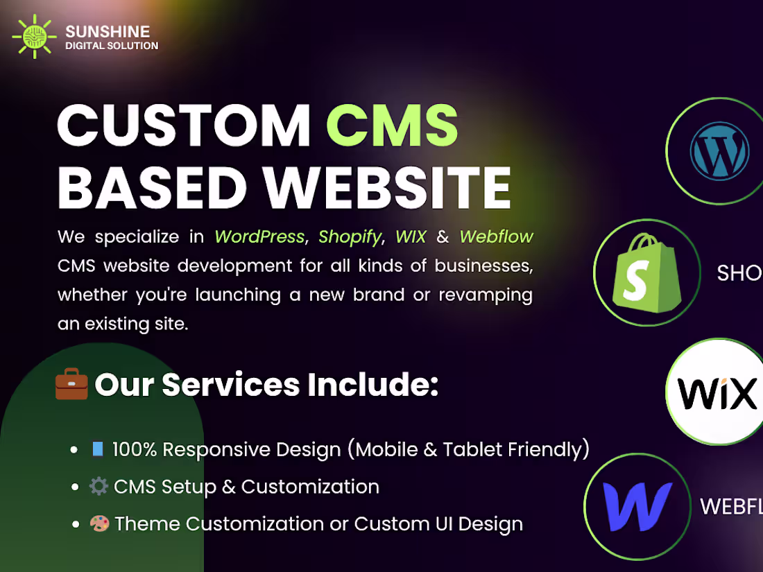 Cover image for Website Designing and Development (CMS Based)