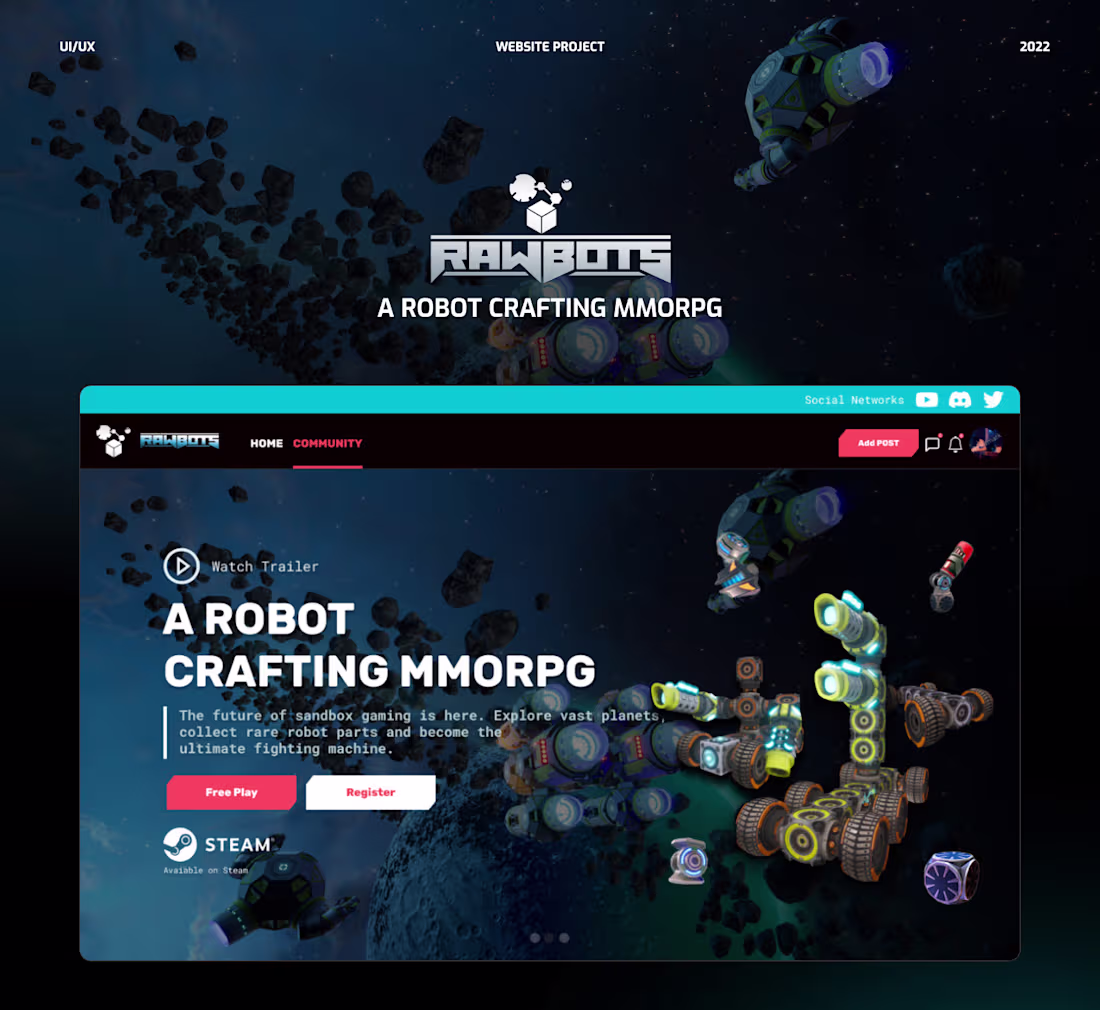 Cover image for Rawbots - Desktop & Responsive Website Design