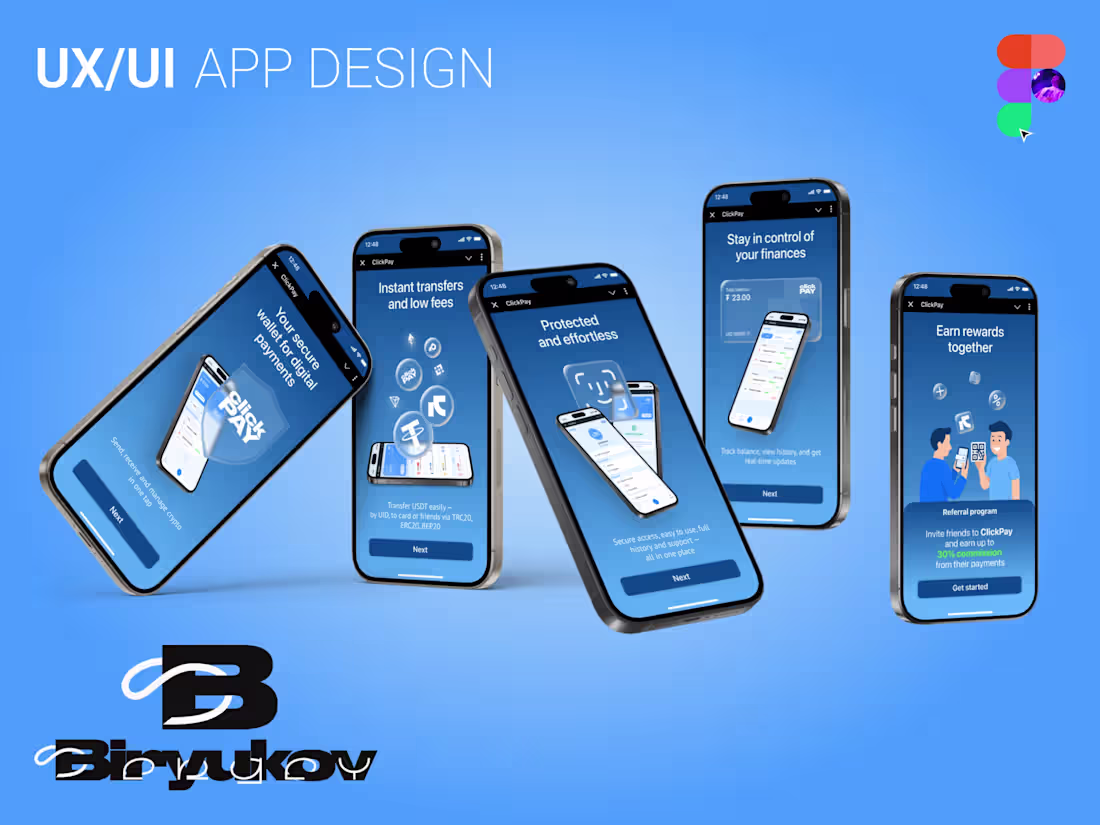 Cover image for UX/UI Design for a Crypto Exchange & Digital Wallet App