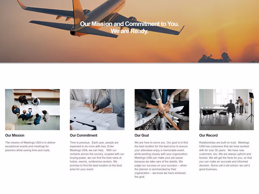 Cover image for SQUARESPACE - Meetings USA Website Design