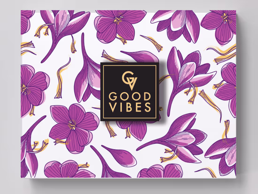 Cover image for Behance- Gift box design for Goodvibes Brand