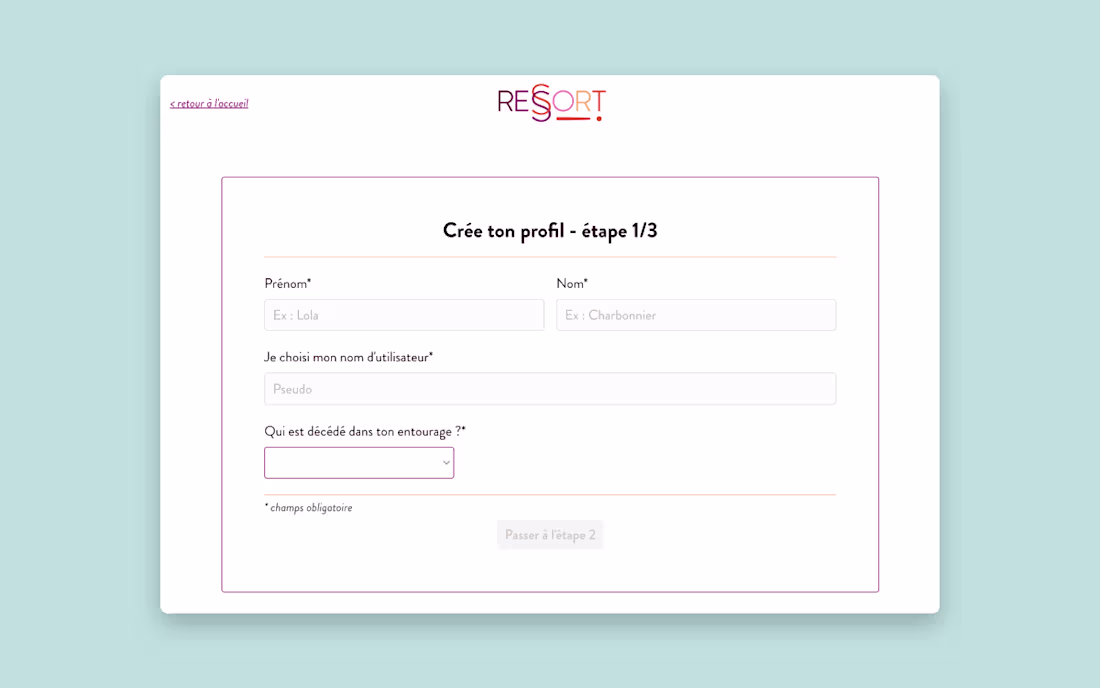 Cover image for Ressort! Grief Support Platform Development