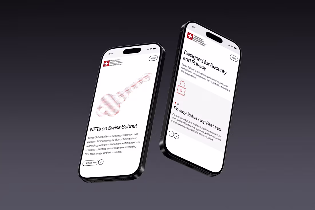 Cover image for Swiss Subnet, website for innovative blockchain technology.