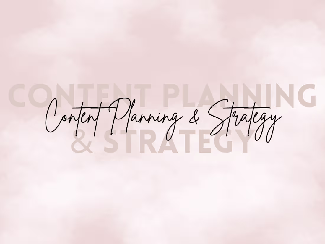 Cover image for Content Planning & Strategy