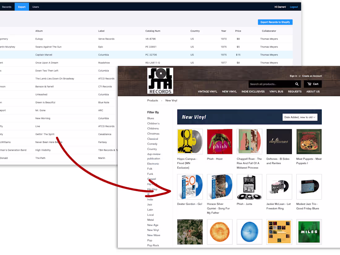 Cover image for Airtable and Shopify integration on a React app