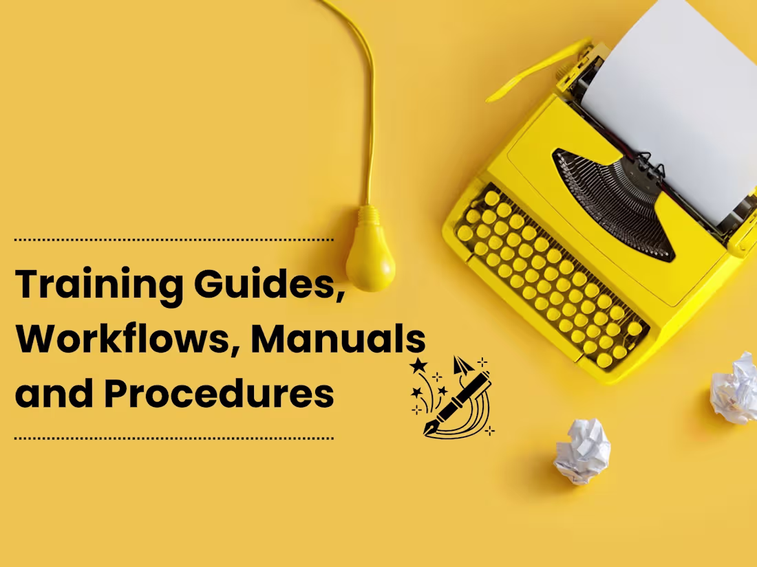 Cover image for Writing Training Guides, Workflows, Manuals and Procedures