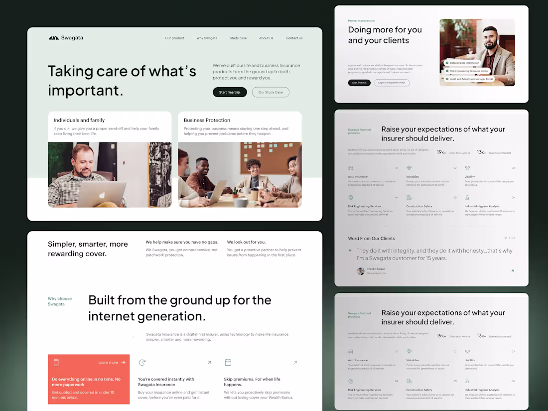 Cover image for Swagata - Insurance Landing Page