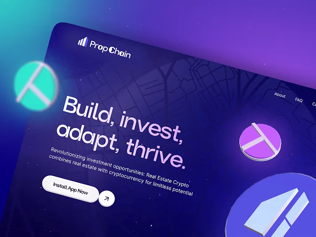Cover image for Сrypto-Real Estate Token Landing Page 🌟