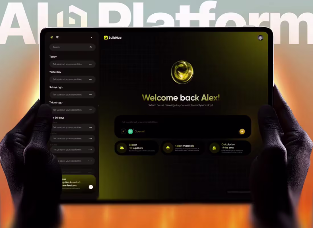 Cover image for AI BuildHub® – Landing page/SaaS platform & UI/UX Design