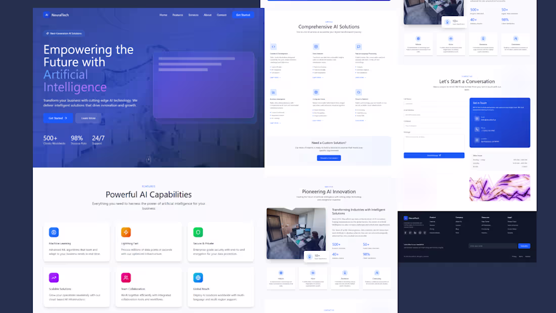 Cover image for NeutralTech Full Website Design made on Figma Did I cook?