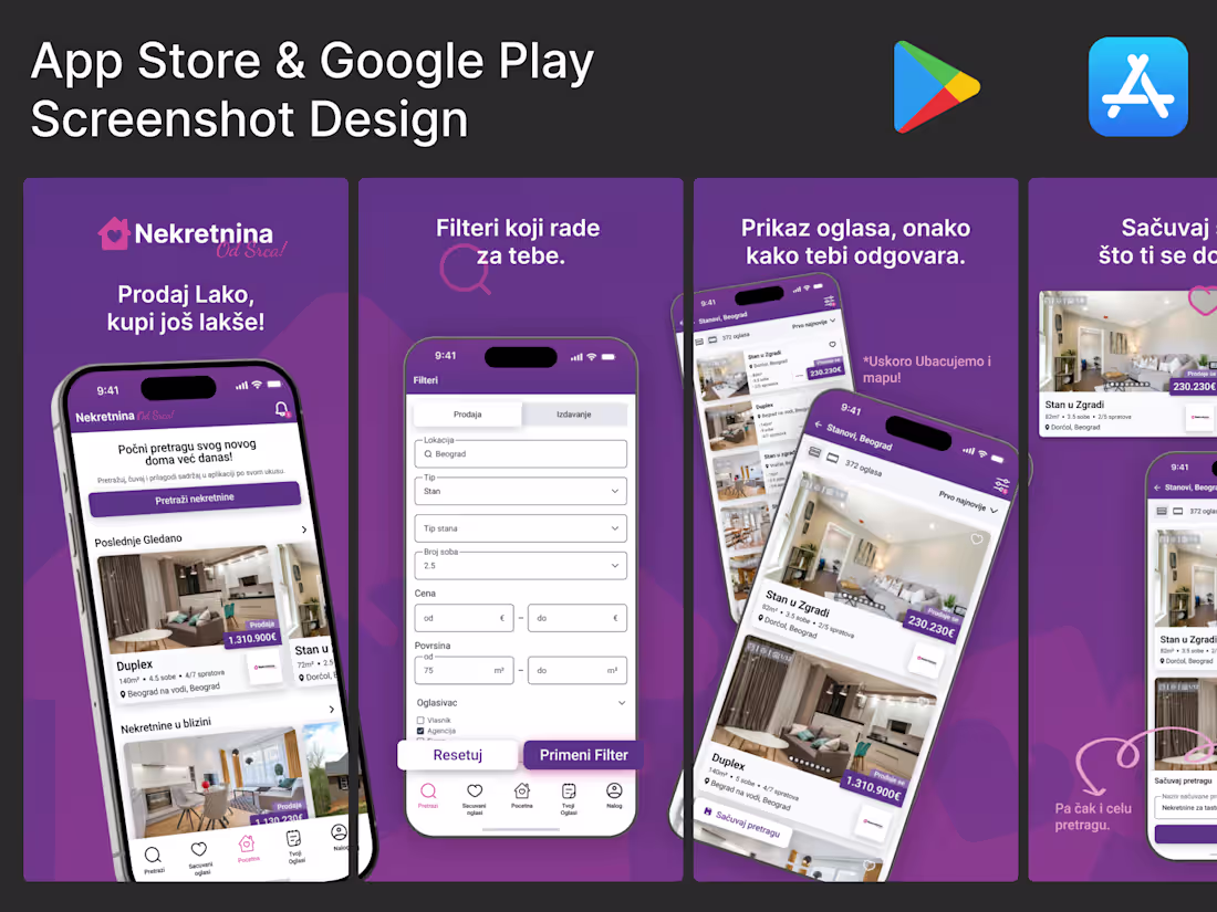 Cover image for App Store & Google Play Screenshot Design