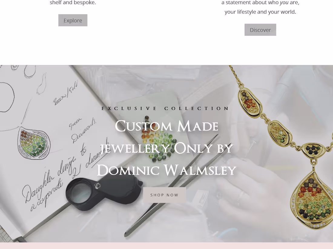 Cover image for Dominic Walmsley Bespoke Jewellery