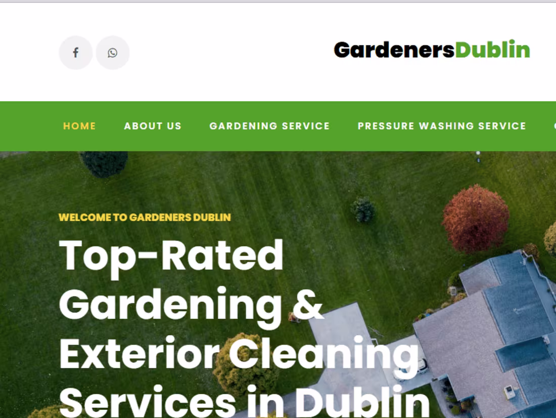 Cover image for Gardeners Dublin – Custom Coded Website & SEO Optimization