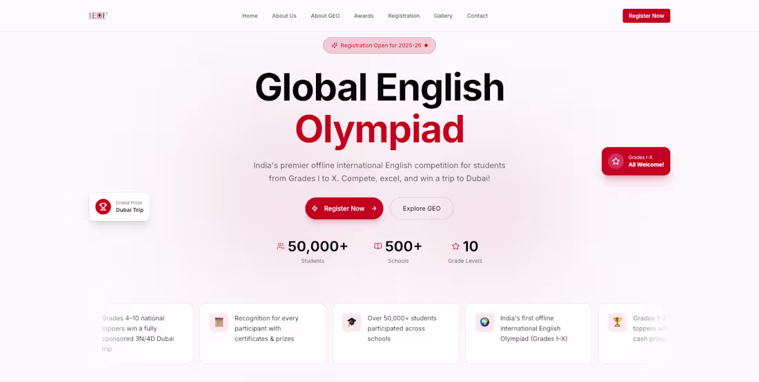 Cover image for Dedicated platform for Olympiad competitions