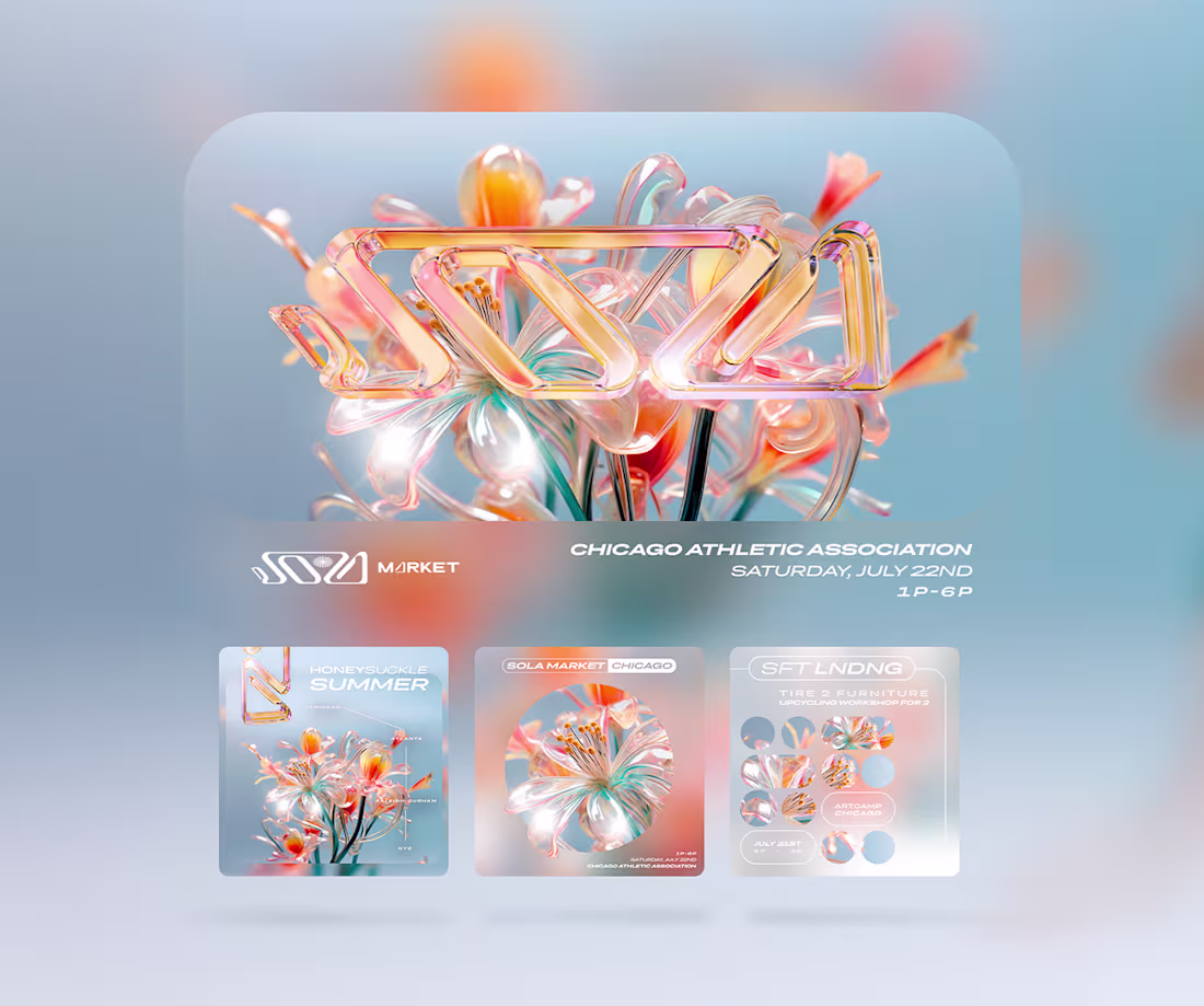 Cover image for Sola Market: Honeysuckle Summer Campaign 