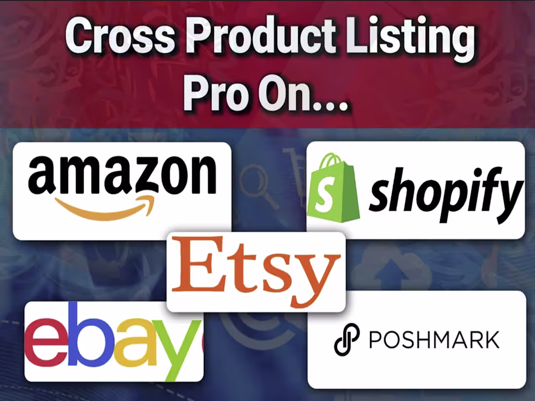 Cover image for  create cross product listing for shopify ebay etsy poshmark