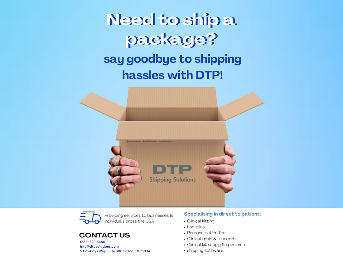 Cover image for Advertisement Poster DTP Shipping Solutions