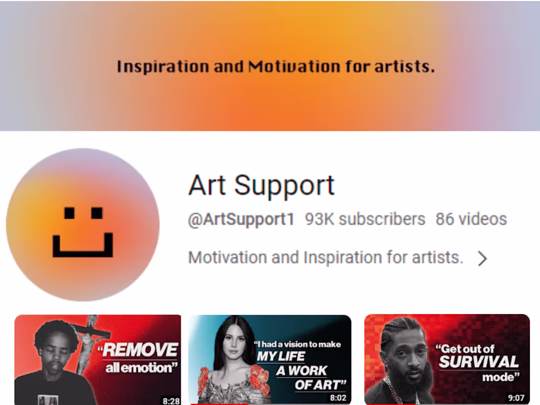 Cover image for  YouTube Content Curator and Assistant at @ArtSupport