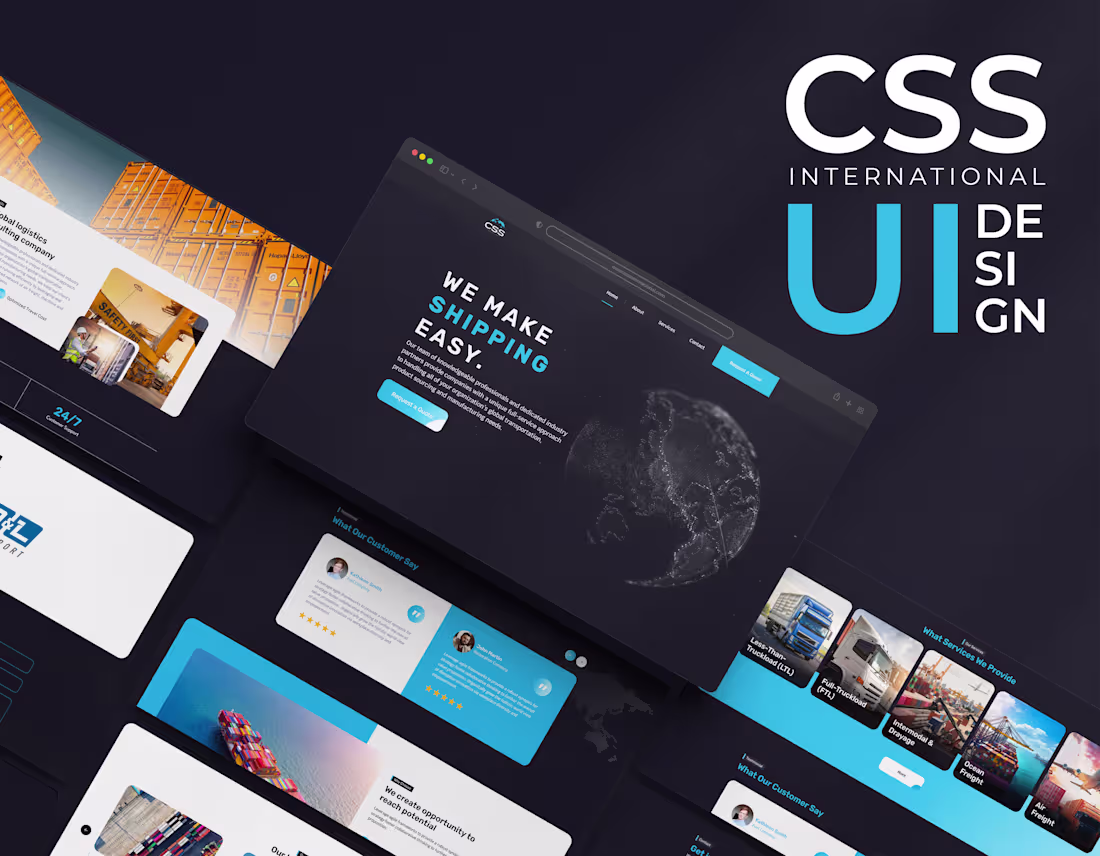 Cover image for Shipping Website Web UI Design on Behance
