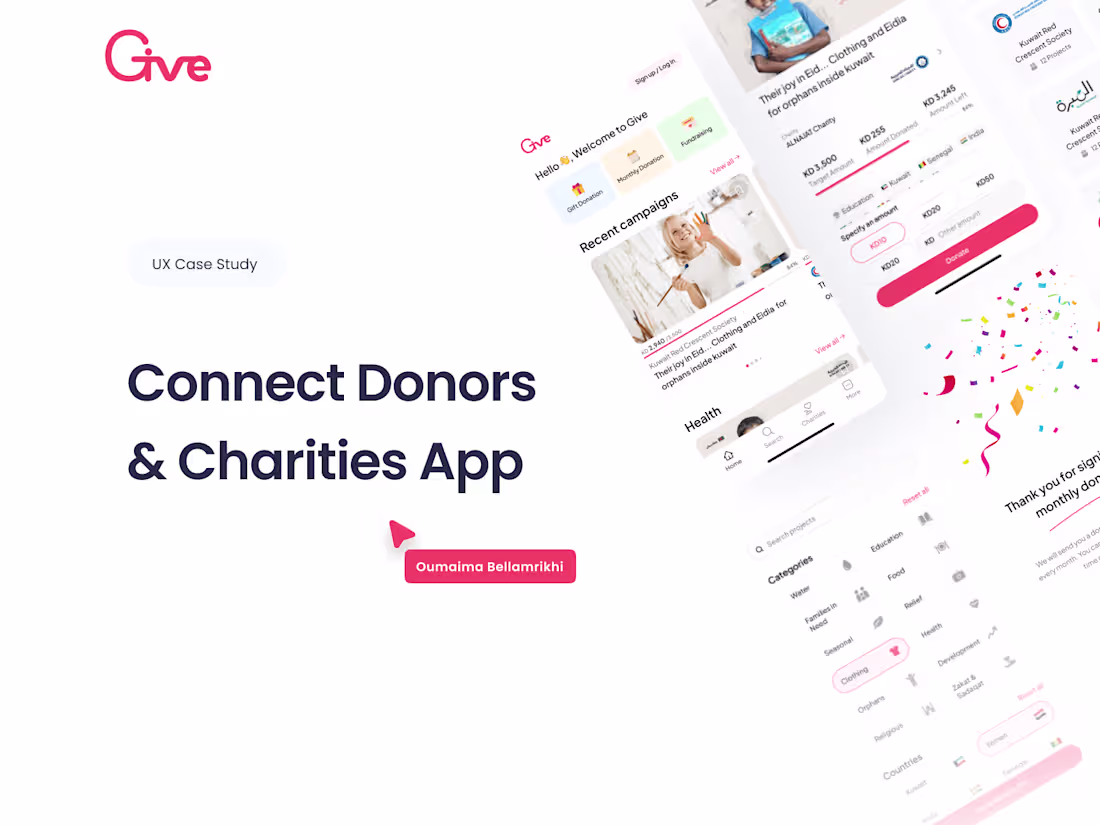 Cover image for Case Study: Connecting Donors & Active Charities Mobile App