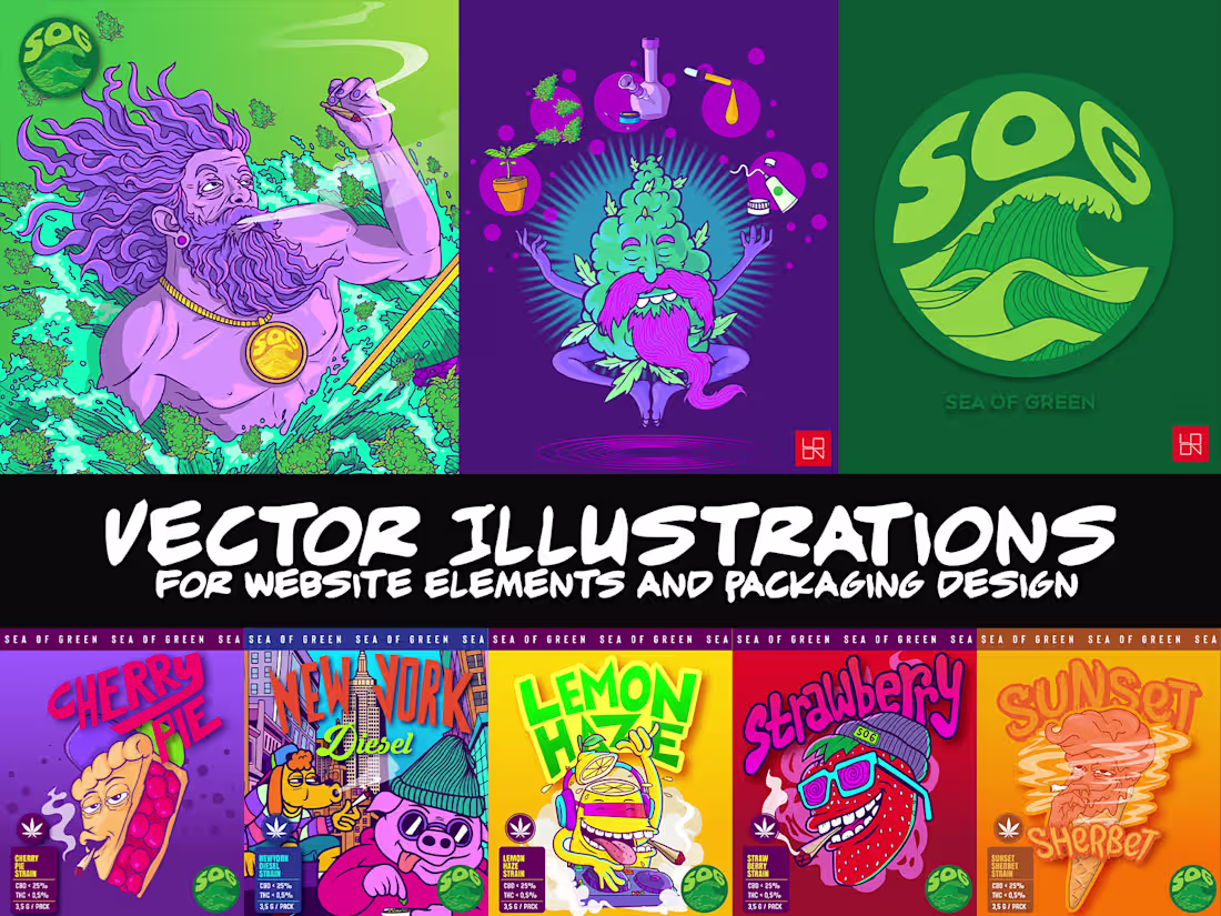Cover image for Vector Illustrations for Website Elements and Packaging Design 