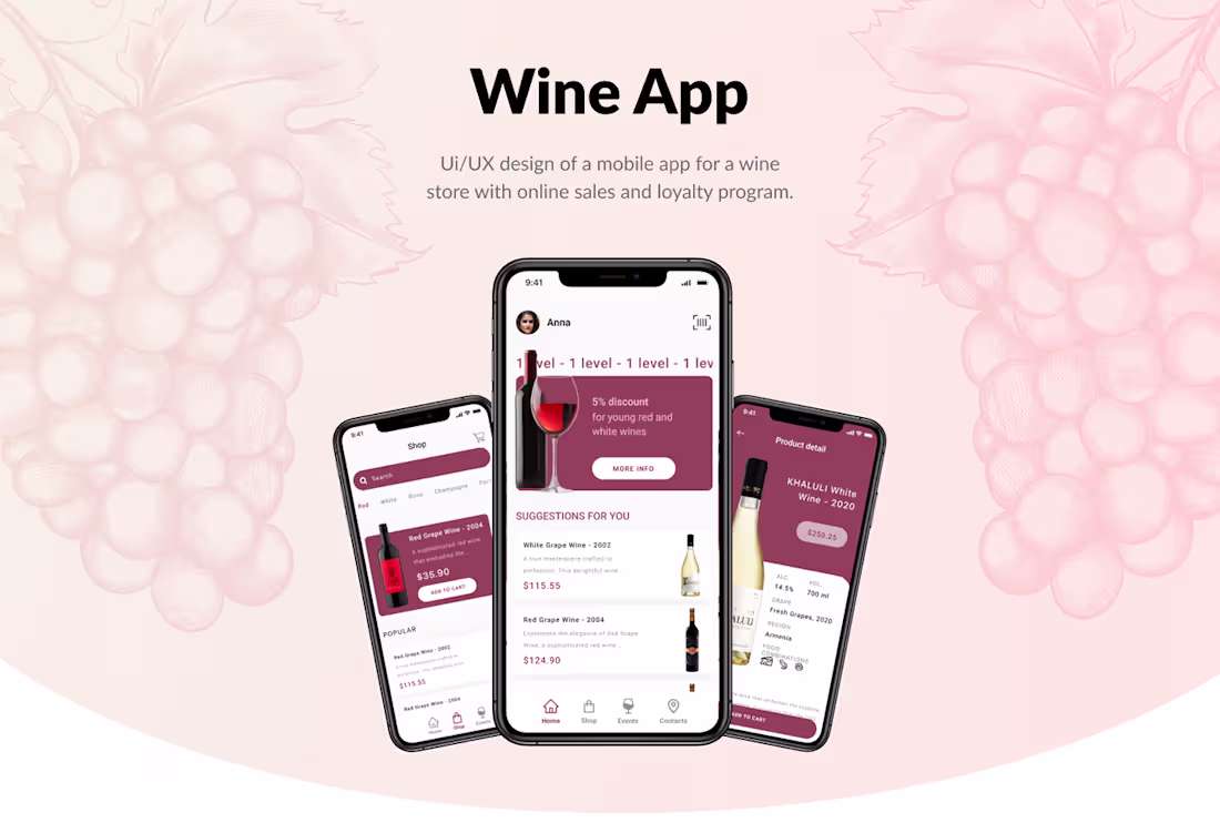 Cover image for Wine App - Loyalty Program UX/UI