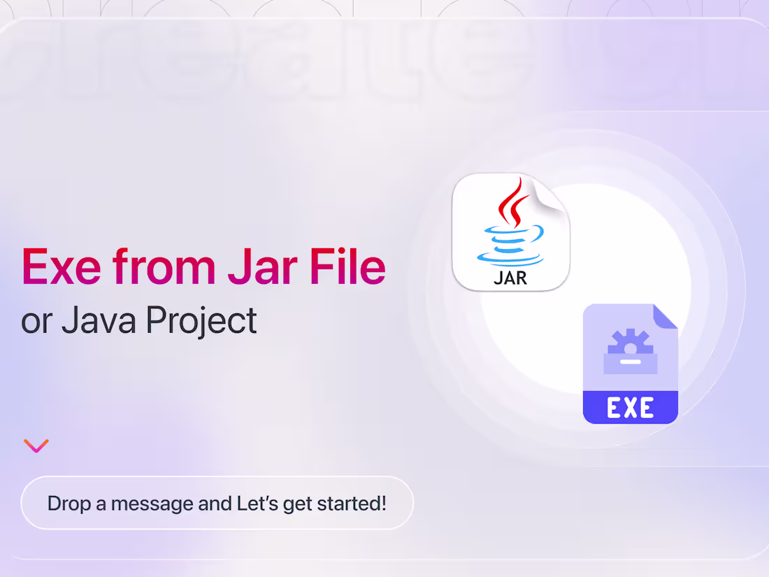 Cover image for Create an exe for windows from Jar file or Java Project