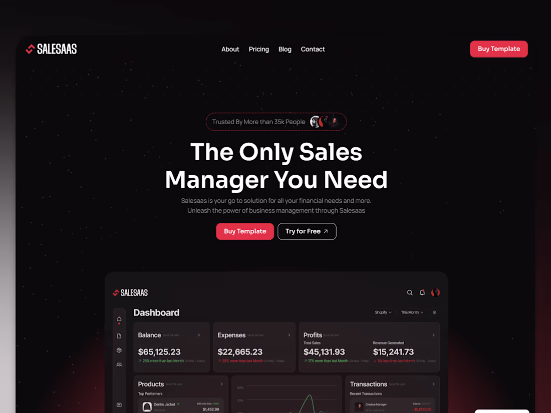 Cover image for Salesaas Template Design