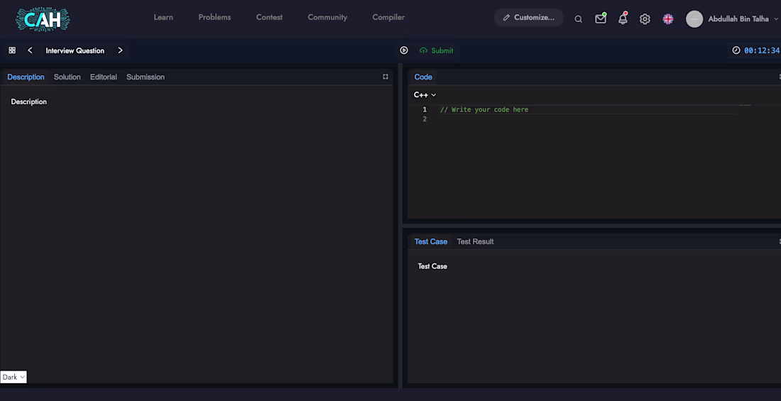 Cover image for Code Academy Hub Compiler for algo tests