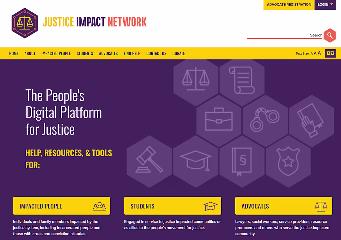 Cover image for Designing for Justice Impact Network