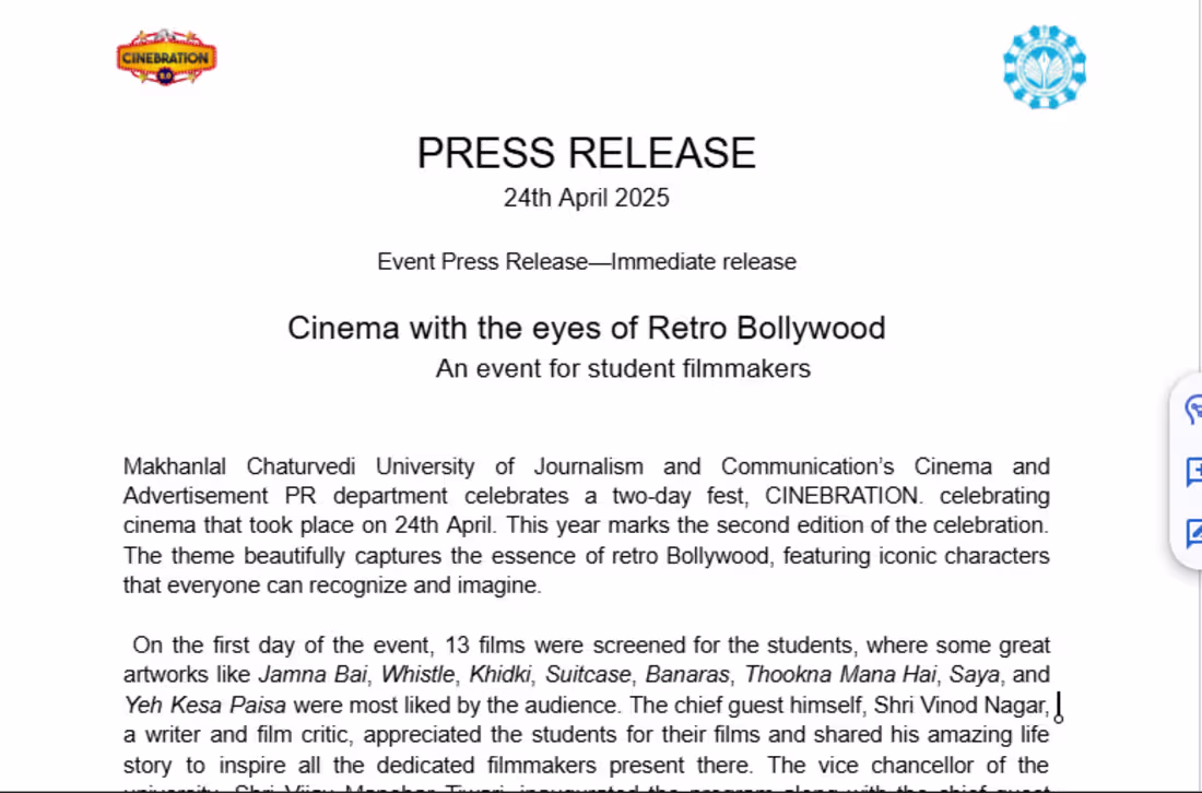 Cover image for A press release on a