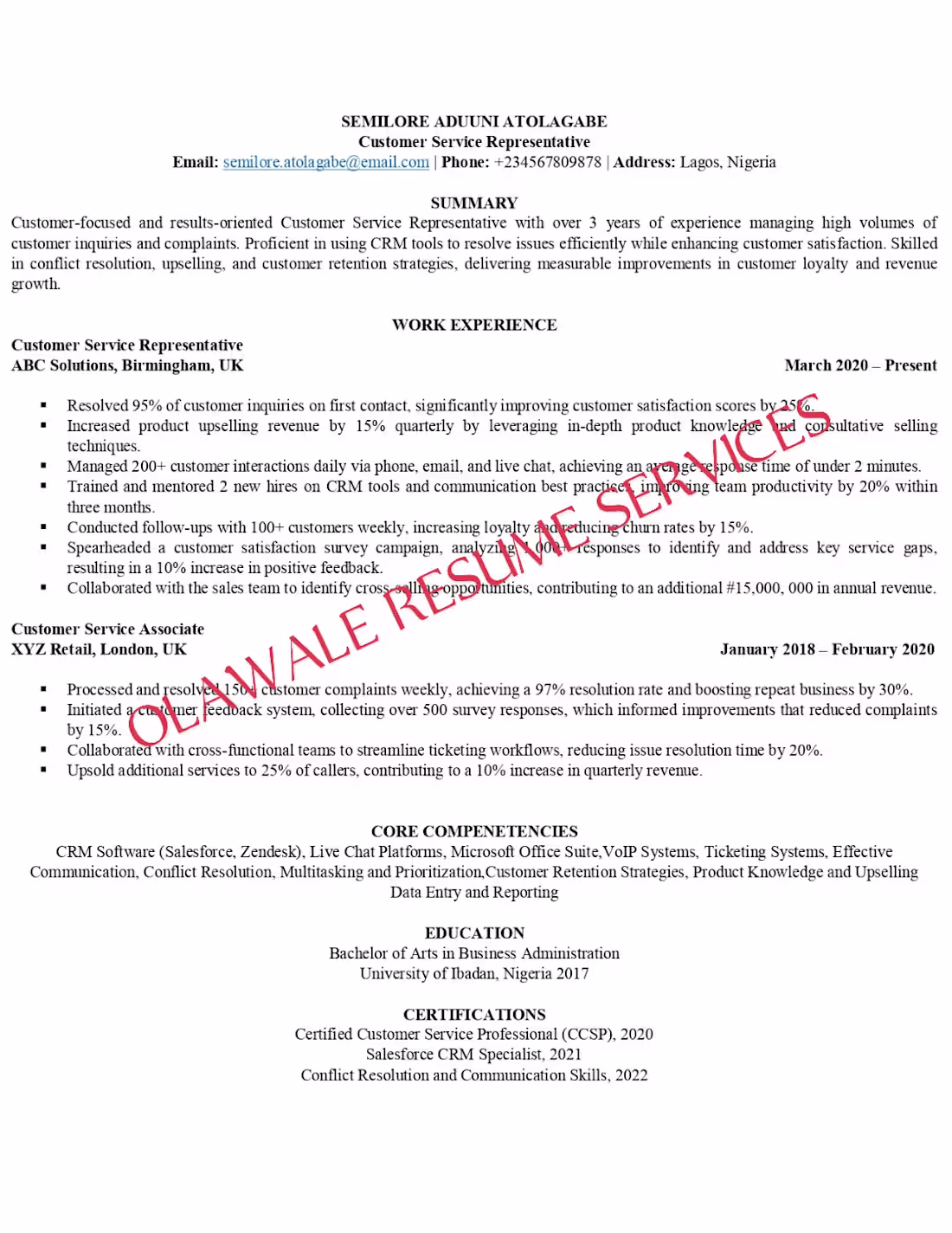 Cover image for A ROJECT FOR CUSTOMER SERVICE