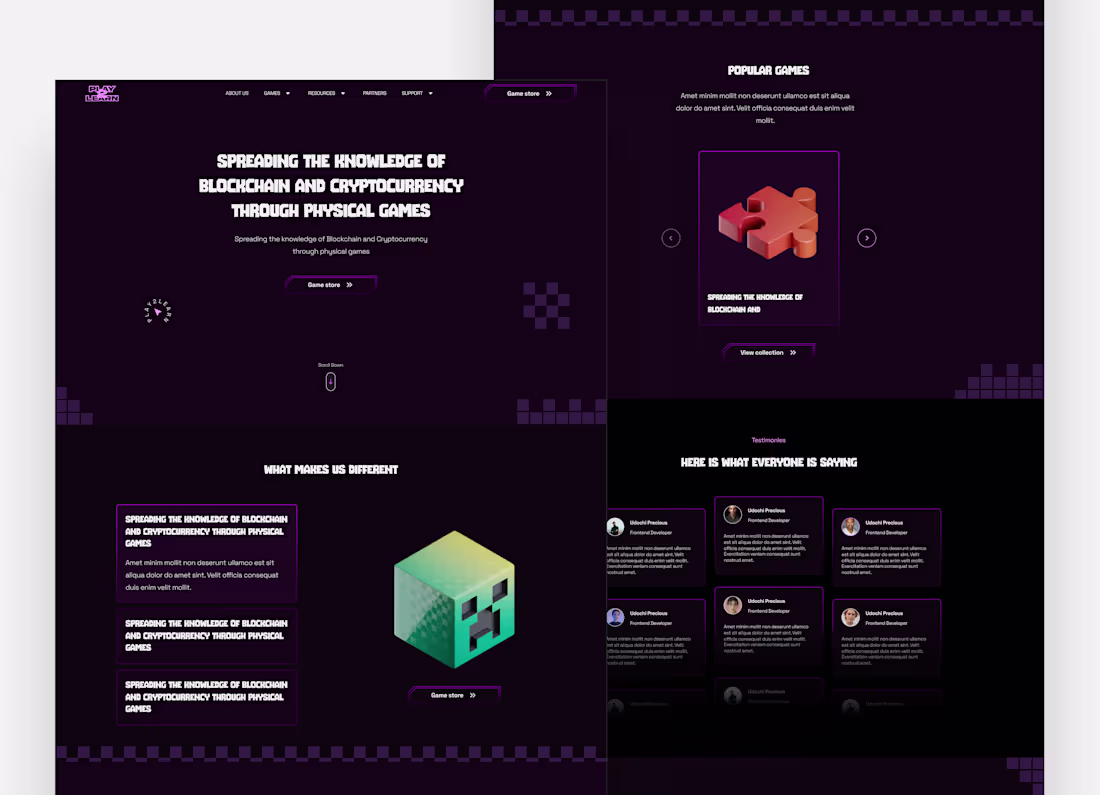 Cover image for Play2learn Website Design