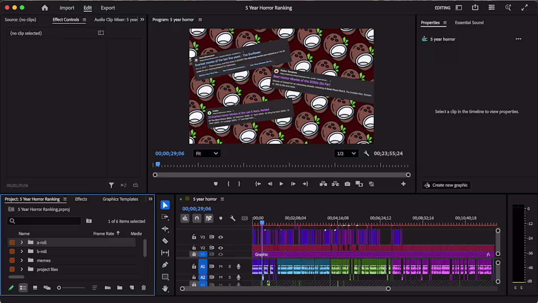 Cover image for Sneak peek at a project I'm working on in Adobe Premiere Pro...