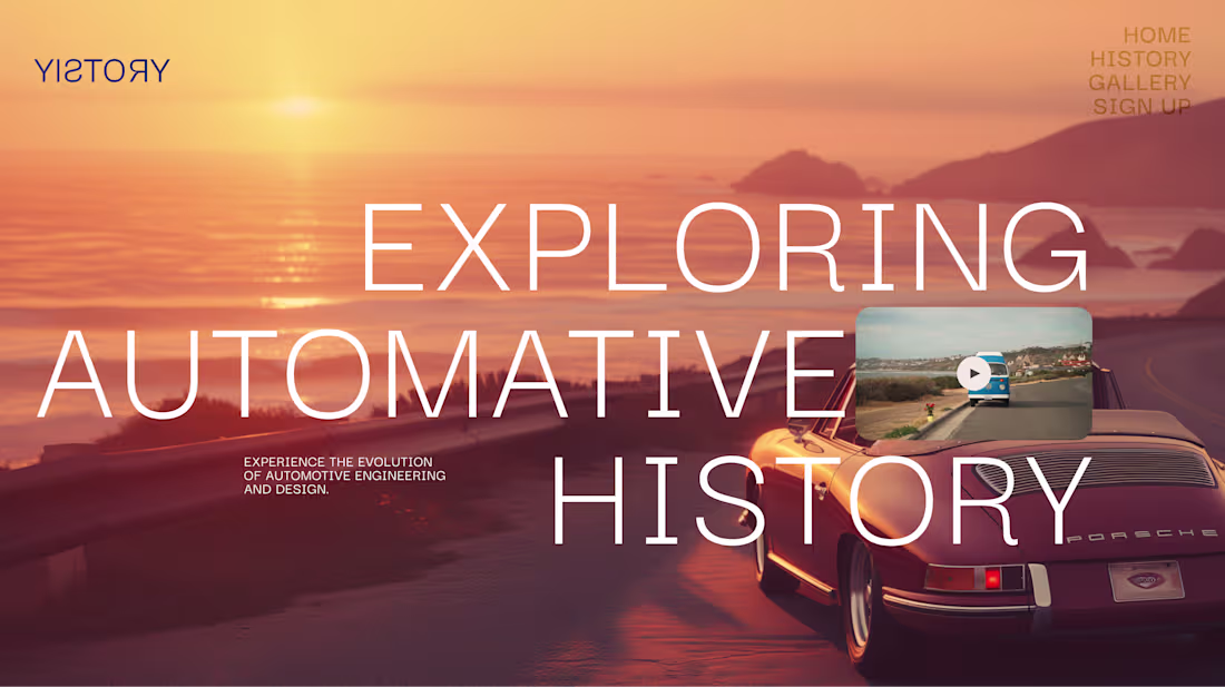 Cover image for Yistory - Exploring Automotive History