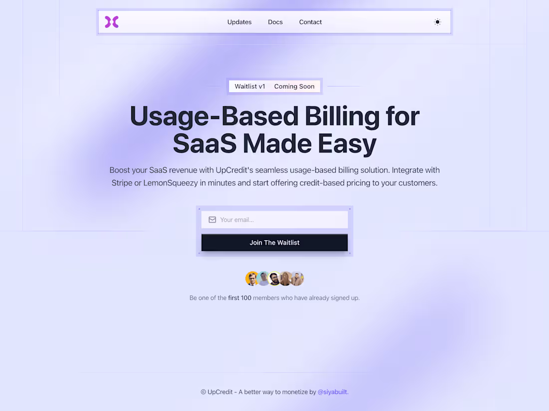 Cover image for Upcred.it - API for Usage-Based Pricing